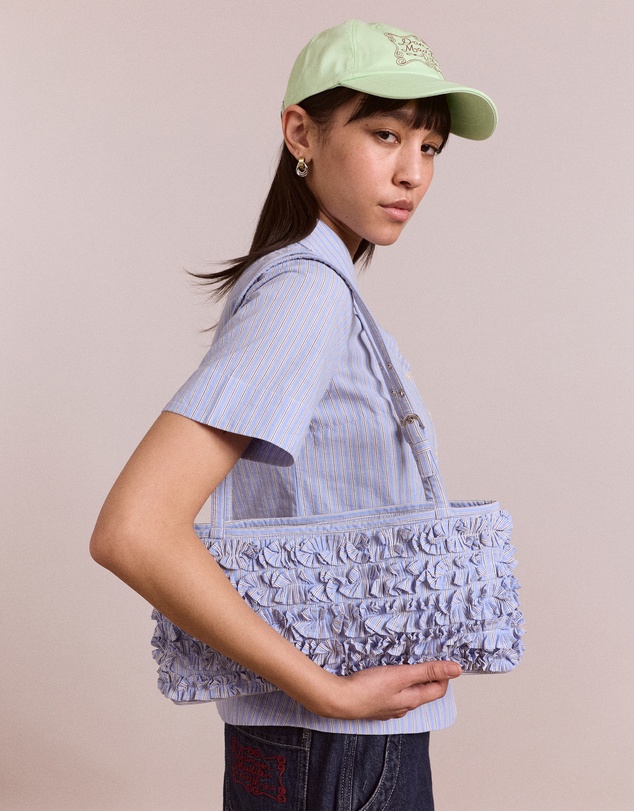 Damson Madder - Sophia Ruffle Baguette Bag