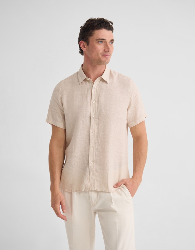 Oxford - Leyton French Linen Short Sleeve Shirt