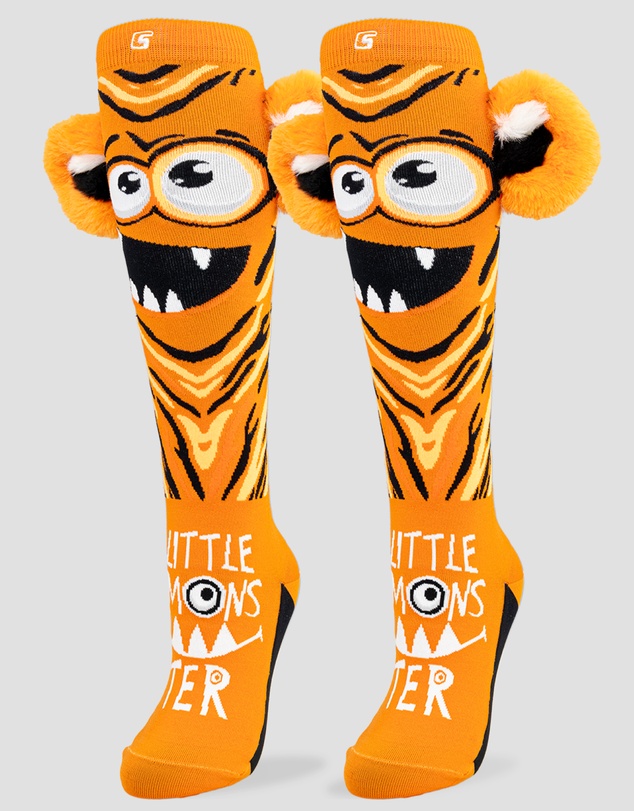 Crazy Skates - Crazy Socks Monster Orange Knee-High Socks