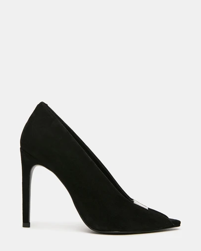 Steve Madden - Santino Black Suede Heels
