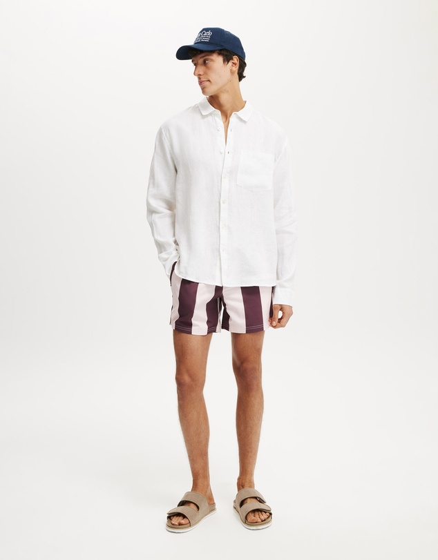 Cotton On - Relaxed Linen Long Sleeve Shirt