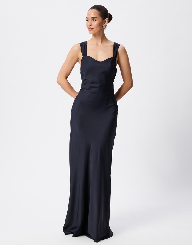 Tussah - Shay Satin Sweet Heart Neckline Maxi Dress