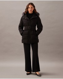 Calvin Klein - Belted Matte Quilted Jacket