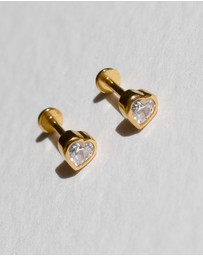 SAINT VALENTINE - True Love Flatback Studs - Gold