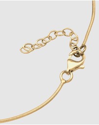 Elli Jewelry - Anklet Snake Chain 925 Sterling Silver Gold Plated