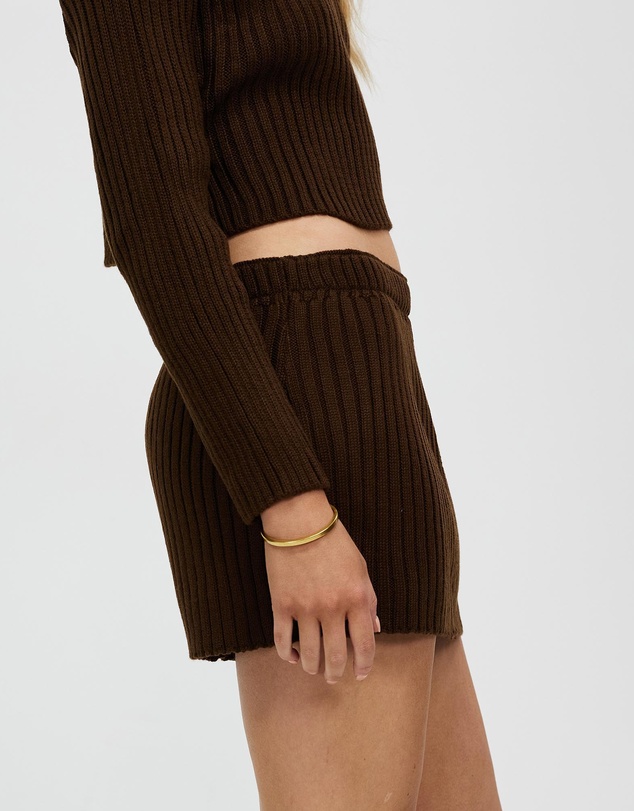 Style Addict - Chunky Knit Mini Skirt