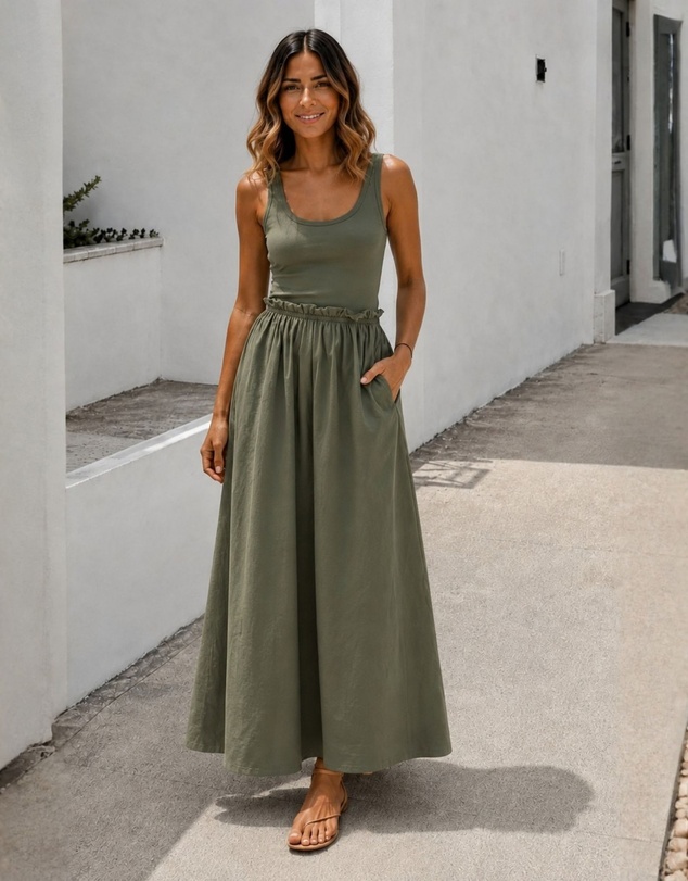 Esther & Co - Lucienne Dress - Khaki