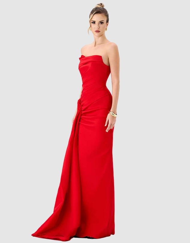 Bariano - Kerry Pleated Sash Gown