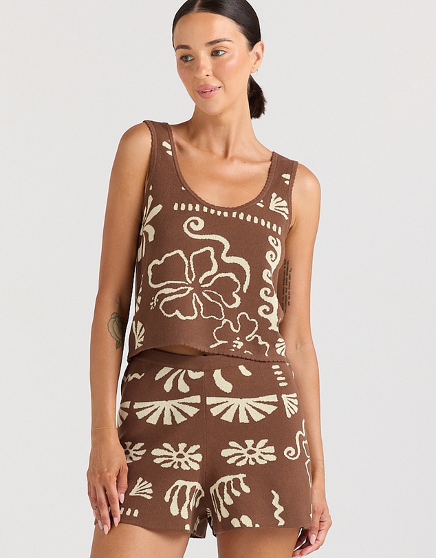 Poolside Paradiso - Jamaica Knit Short - Coco