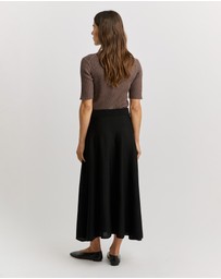 Toorallie - A-Line Knit Midi Skirt