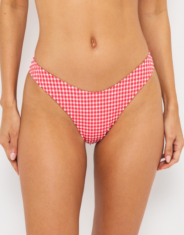 AERE - Sienna Gingham Classic Bikini Bottoms
