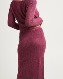 Subtitled - Paige Boucle Knit Maxi Skirt