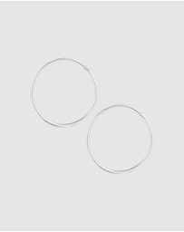 Elli Jewelry - Earrings Creoles Round Basic Classic Timeless in 925 Sterling Silver