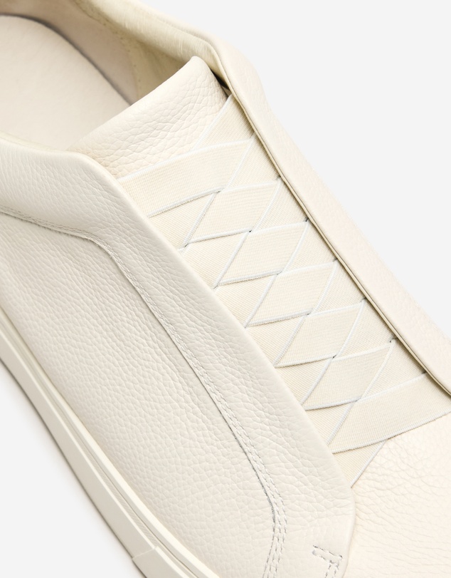 Calibre - Braided Elastic Leather Sneaker Cream