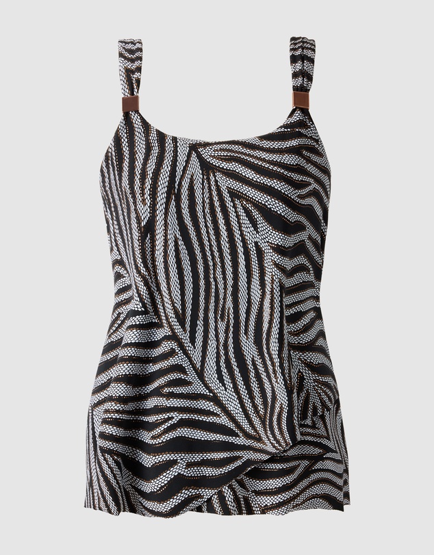 Miraclesuit Swimwear  - Zirconic Dazzle Underwired Draped Tankini Top