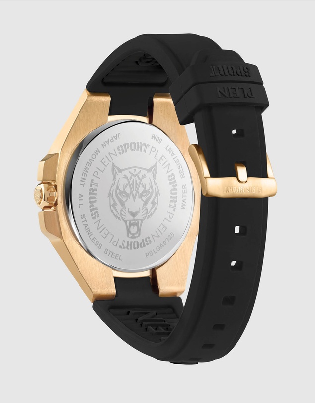 Plein Sport - TIGERMASTER PRO Black Multifunction Dial and Silicone Strap