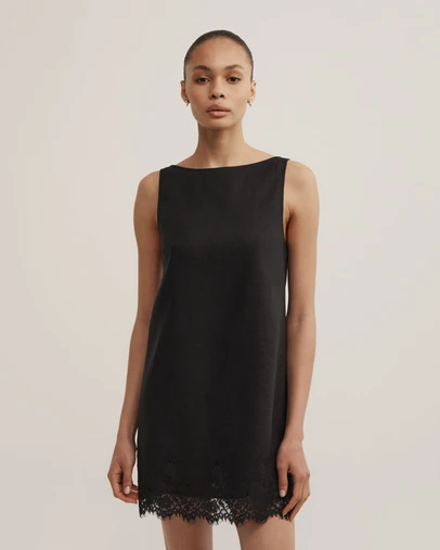 Witchery - Linen Lace Mini Dress