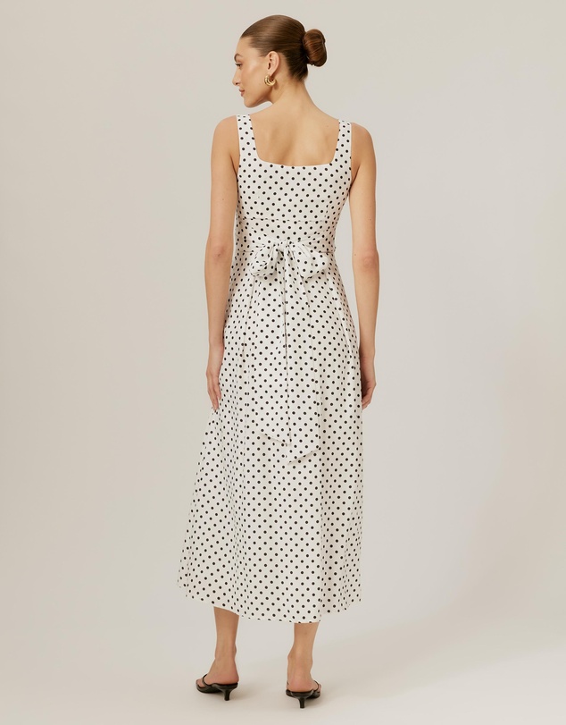 Tussah - Sabine Polka Dot Sleeveless Midi Dress