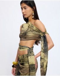 Jaded London - Draped Tie Scarf Top