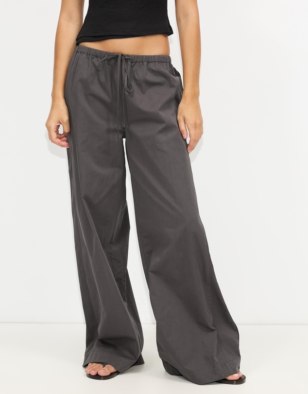 Dazie - Mist Drawstring Wide Leg Pants