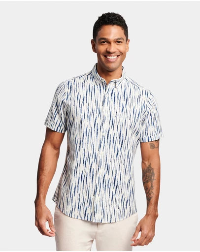 Brooksfield - Dye Print Casual Shirt