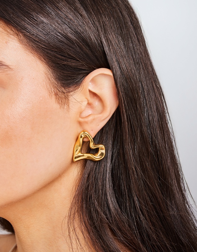Zoe Olivia - Waterproof Organic Heart Stud Earrings