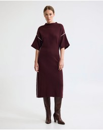Oxford - Natalya Knit Contrast Piping Dress