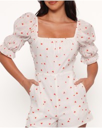 Petal & Pup - Emerson Playsuit - Ditsy Heart