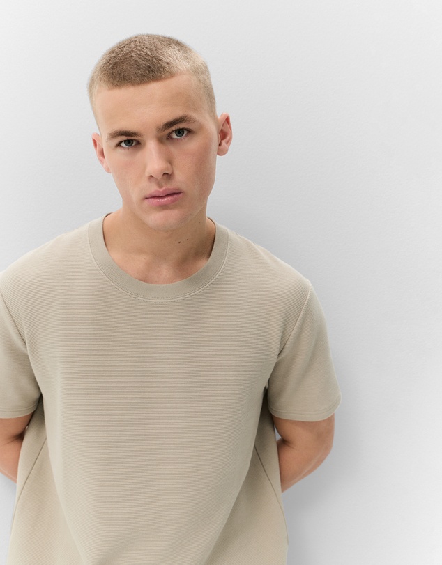UNISON - Horizontal Rib T Shirt