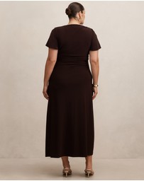 Forever New Curve - Fiora Curve Short Sleeves Hardware Midi Dress
