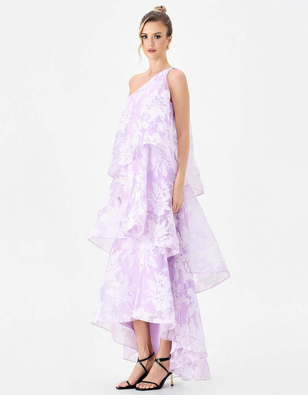Bariano - Loraina Asymmetric Tiered Dress