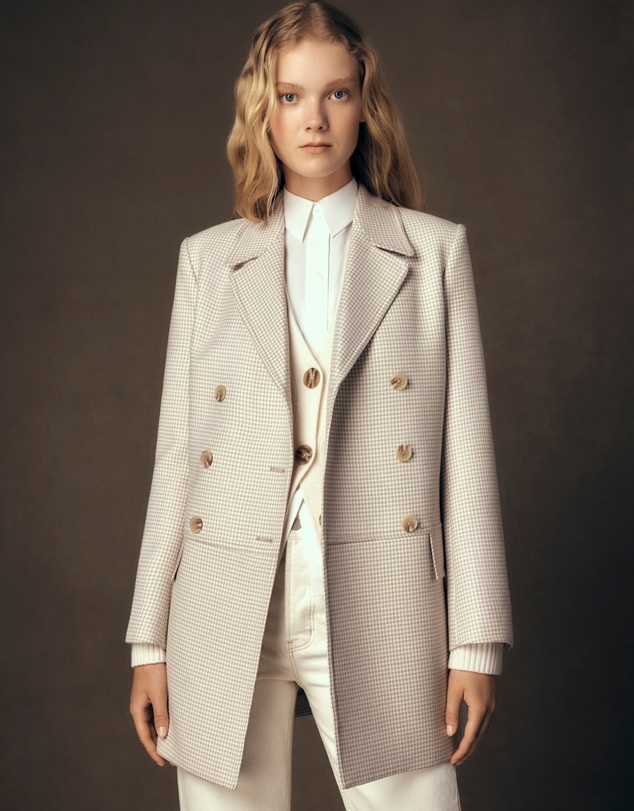 SABA - Prudence Wool Check Coat
