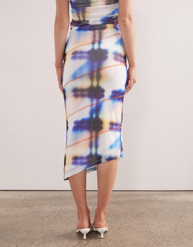 Dazie - Twilight Twinkle Recycled Mesh Midi Skirt