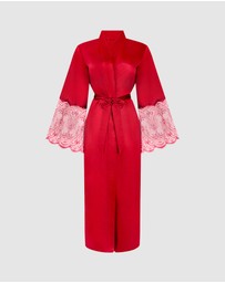 Hunkemoller - Long Satin Lace Kimono