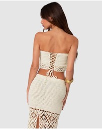 EDIKTED - Ida Crochet Tube Top