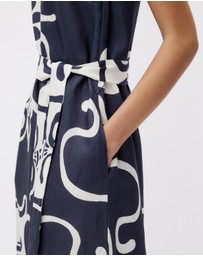 Minima Esenciales - Naja One Shoulder Linen Maxi Dressi Dress