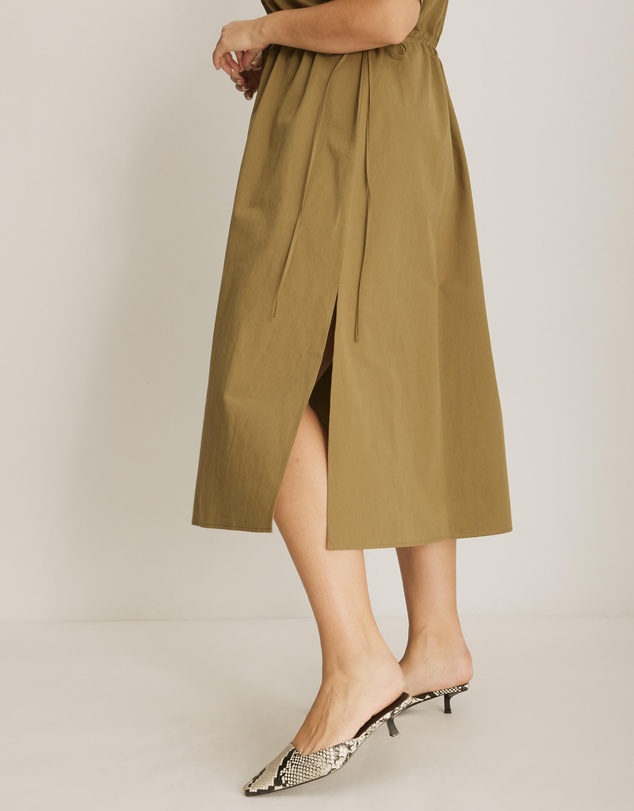 Atmos&Here Curvy - Tara Cinch Waist Midi Shirt Dress
