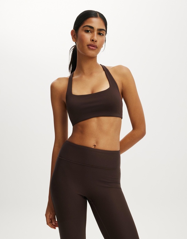 Cotton On Body Active - Ultra Soft Contrast Cross Back Crop