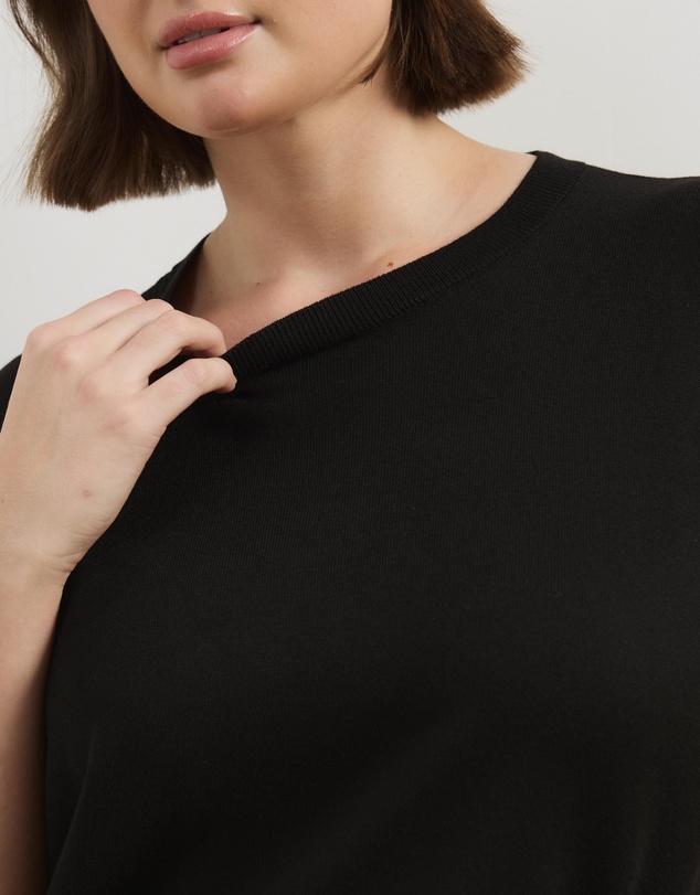 Atmos&Here Curvy - Lana Short Sleeve Oversized Knit Top
