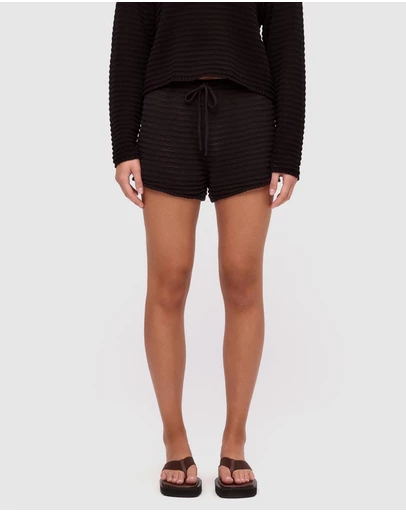 Zulu & Zephyr - Cotton Lattice Knit Shorts