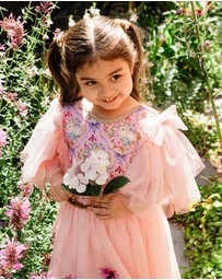 Fleur Harris - 'Bunnies & Bows' Sparkling Tutu Dress in Pink