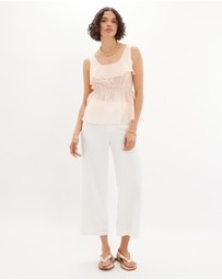 Amelius - Lorena Peplum Ruffle Top