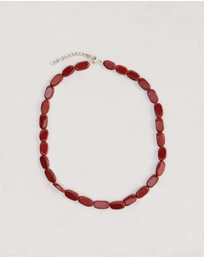 JUJU & CO - Red Jasper Stone Necklace