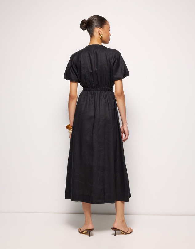 AERE - Tyrah Linen Midi Dress