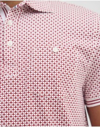 Oxford - Milo Print Jersey Polo With Pocket