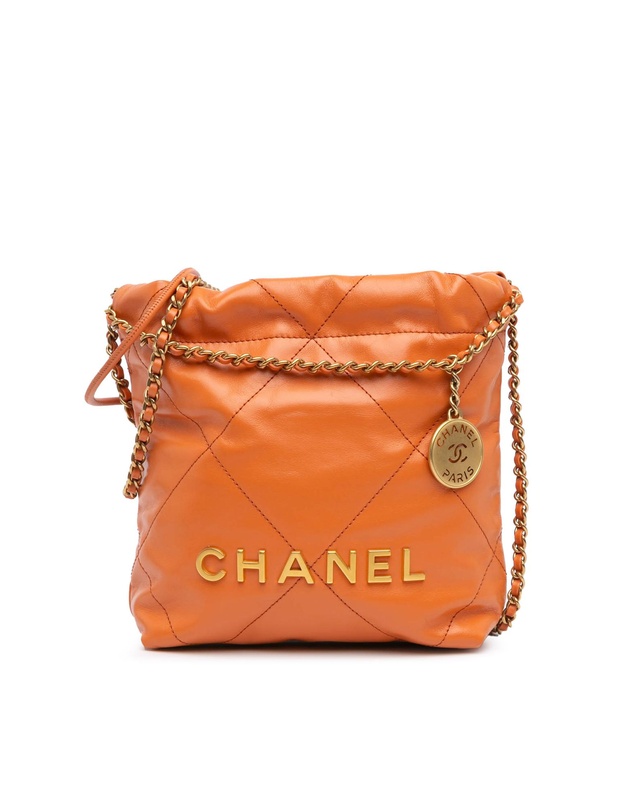 Chanel - Pre-Loved Mini Shiny Calfskin 22 Handbag