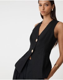 Forcast - Ami V-Neck Linen Vest
