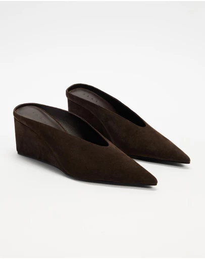 AERE - Suede Wedge Pumps