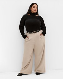 City Chic - Plus size Remi Cut Out Jumper - black