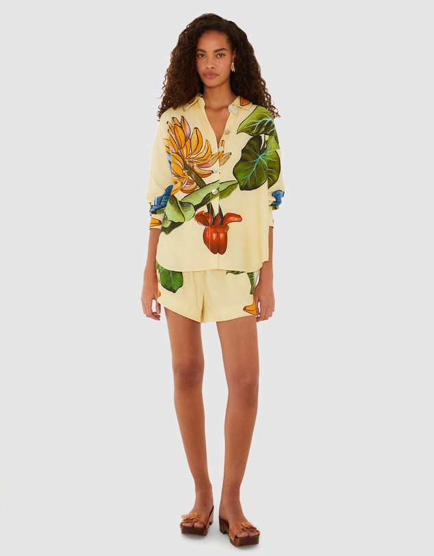 Farm Rio - Banana Grapes Yellow Shorts
